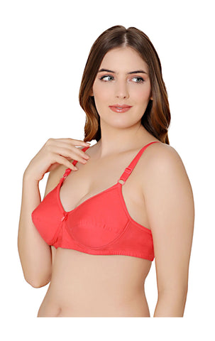 Bodycare cotton wirefree adjustable straps soft cup padded bra-5543COR