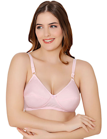 Bodycare cotton wirefree adjustable straps soft cup padded bra-5543PI