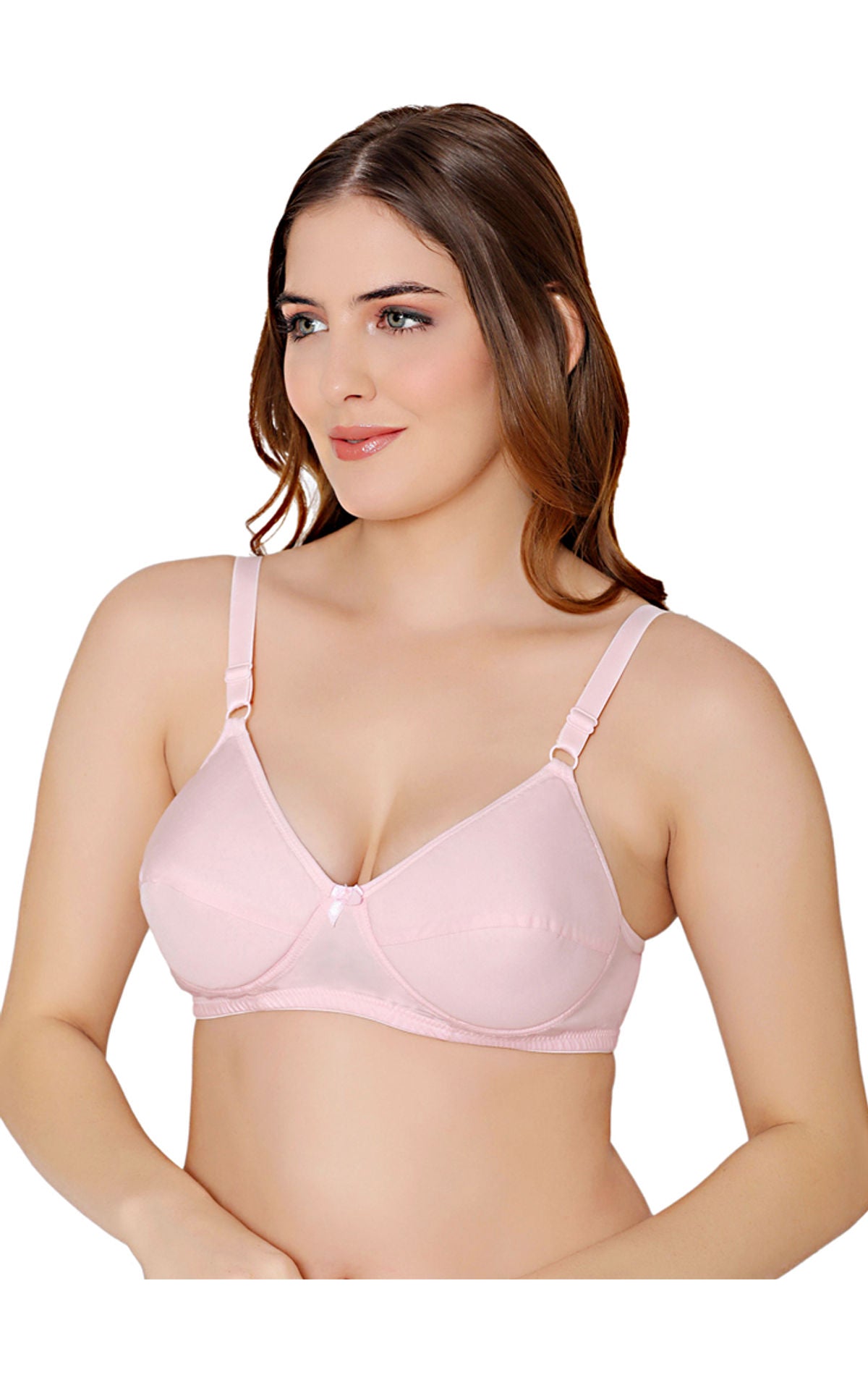 Bodycare cotton wirefree adjustable straps soft cup padded bra-5543PI