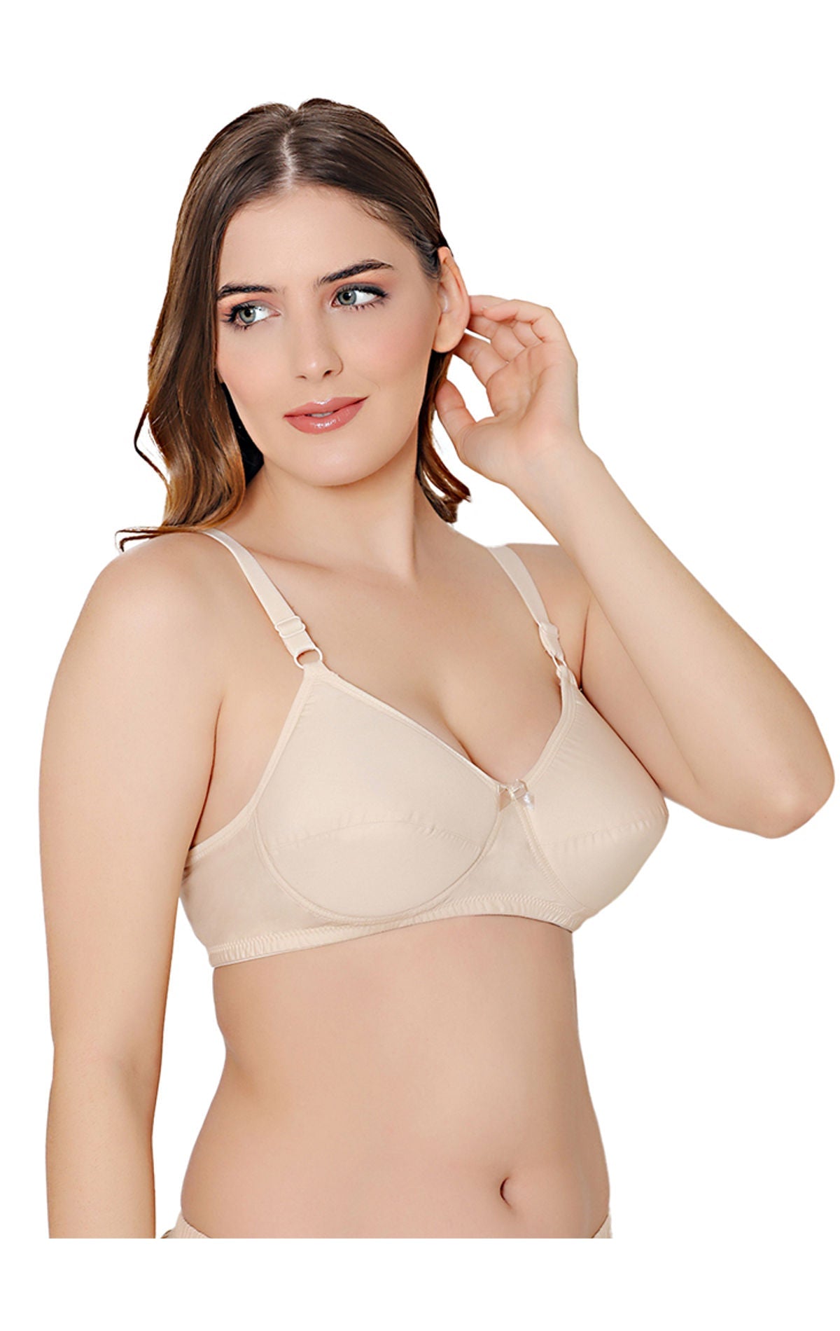 Bodycare cotton wirefree adjustable straps soft cup padded bra-5543S