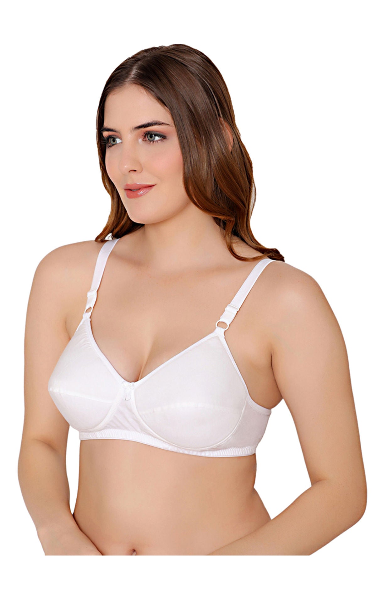 Bodycare cotton wirefree adjustable straps soft cup padded bra-5543W