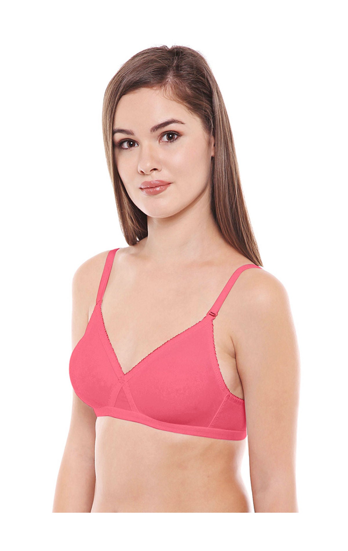 Seamless Cup Bra-5551CO with free transparent strap