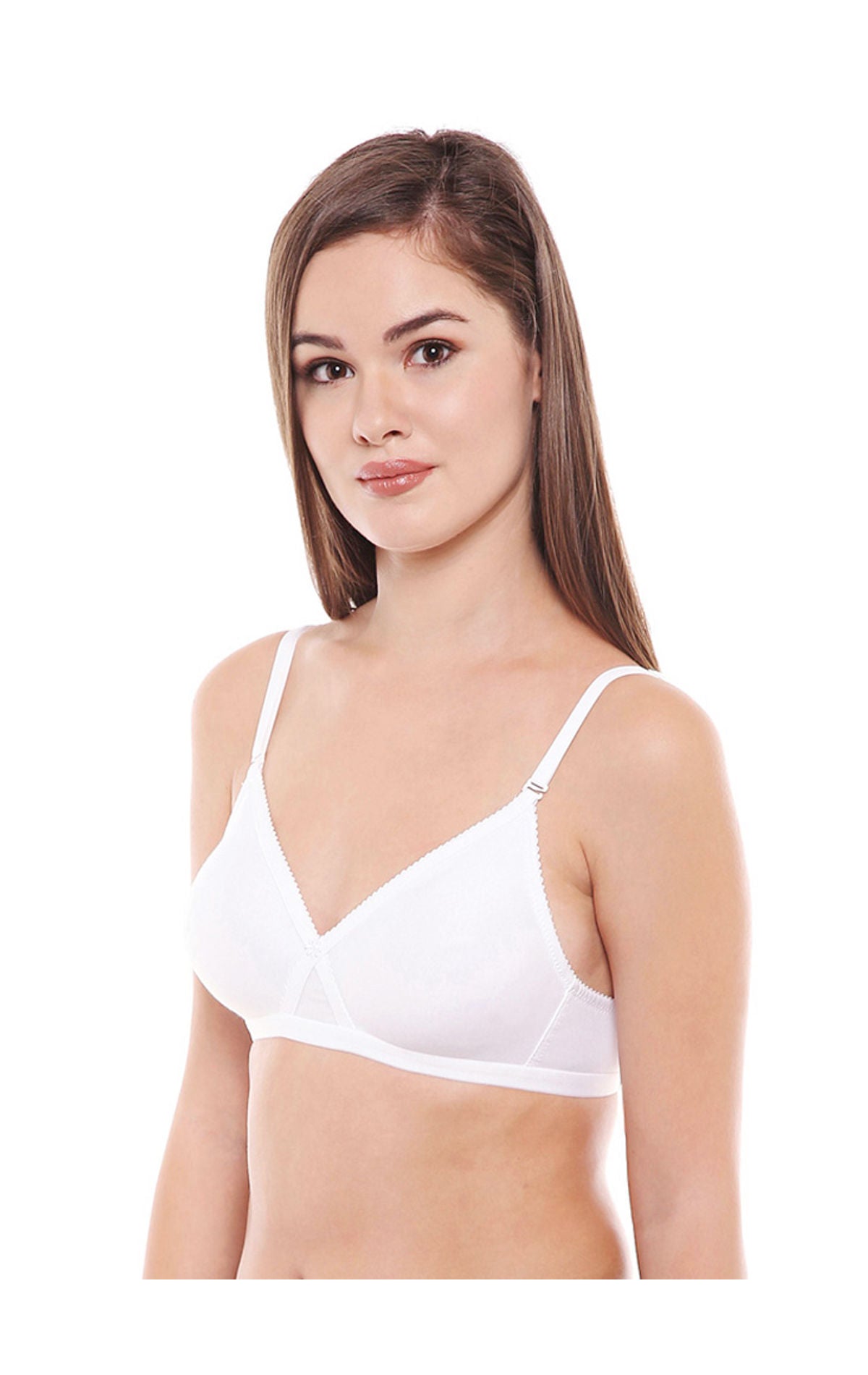 Seamless Cup Bra-5551W with free transparent strap