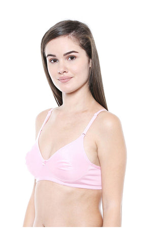 Seamless Cup Bra-5554PI with free transparent strap