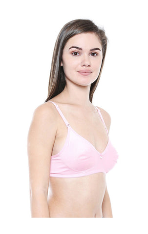 Seamless Cup Bra-5554PI with free transparent strap