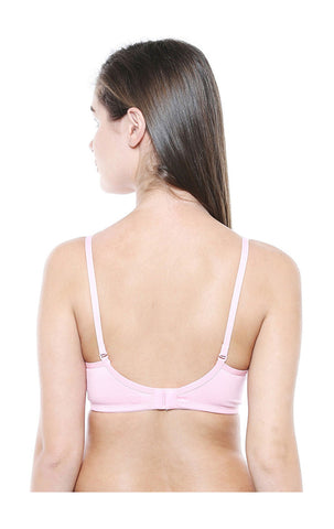 Seamless Cup Bra-5554PI with free transparent strap