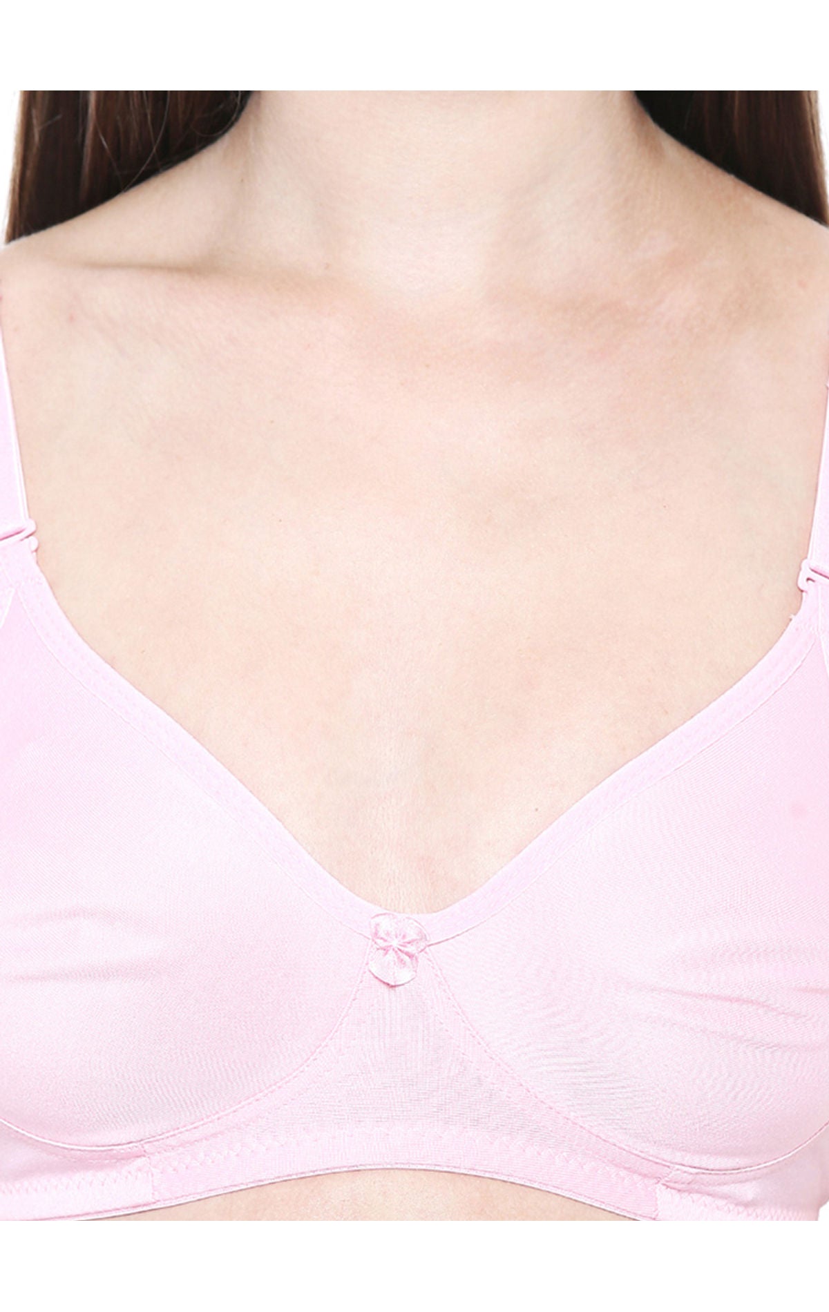 Seamless Cup Bra-5554PI with free transparent strap