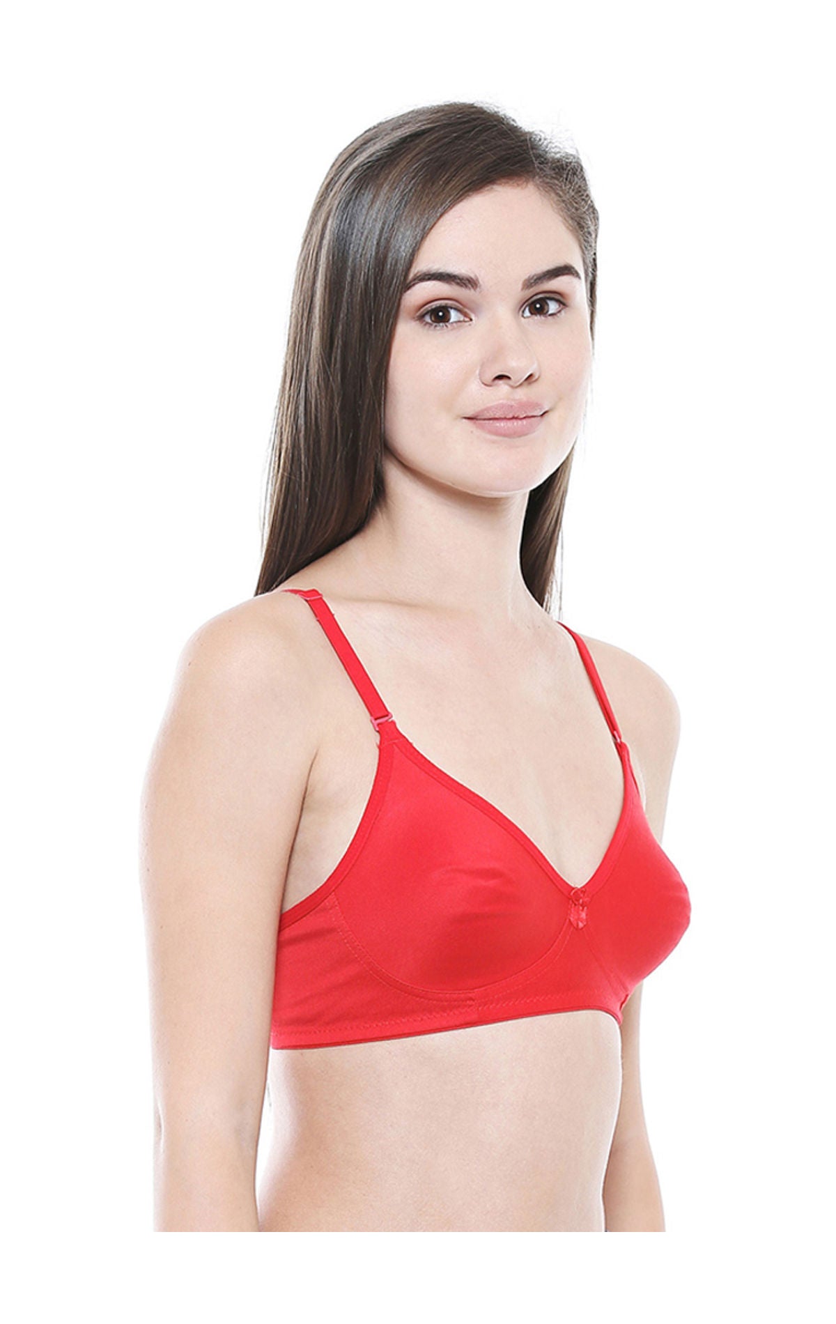 Seamless Cup Bra-5554RE with free transparent strap