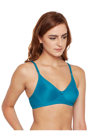 Seamless Cup Bra-5554S.GRN with free transparent strap