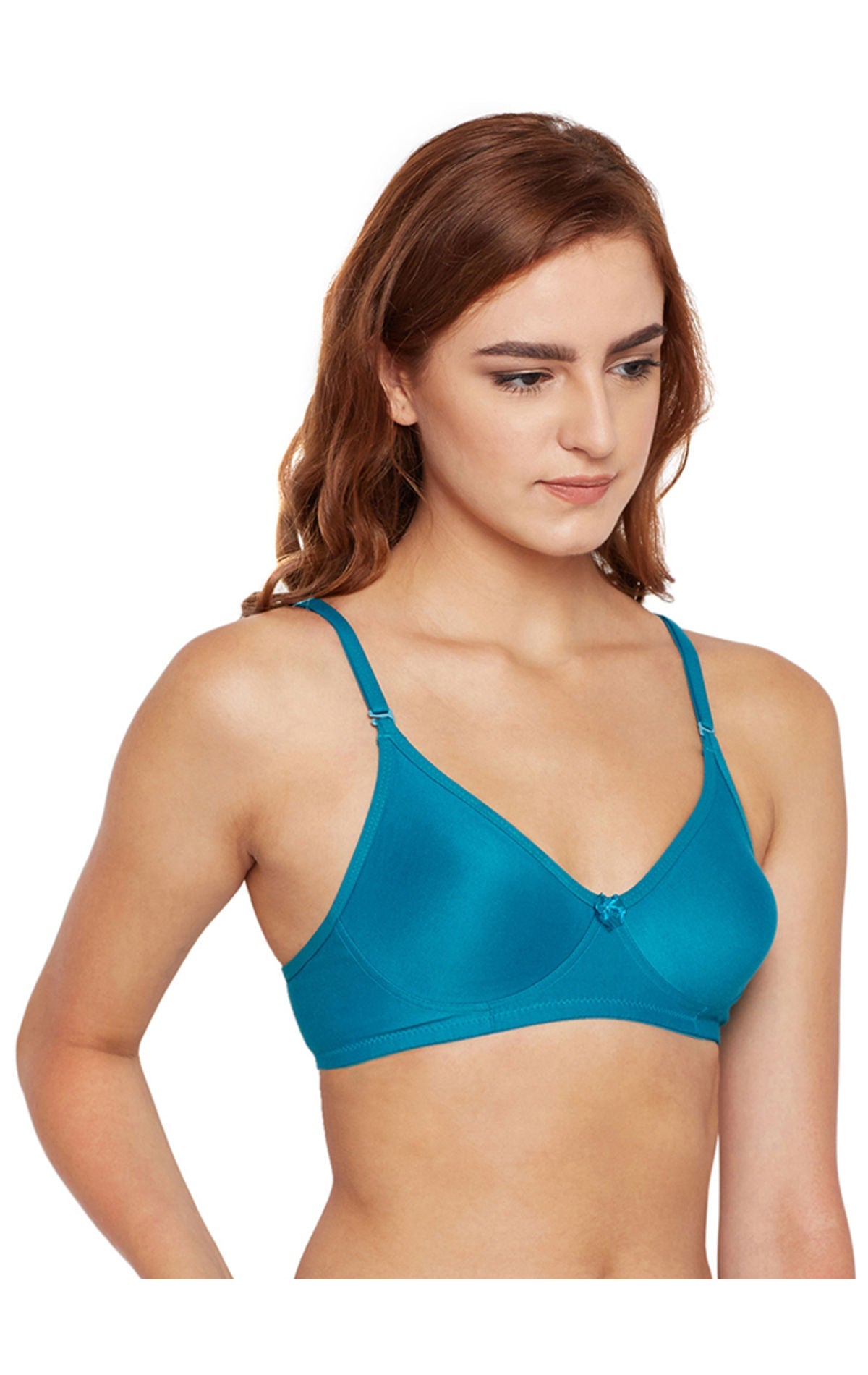 Seamless Cup Bra-5554S.GRN with free transparent strap