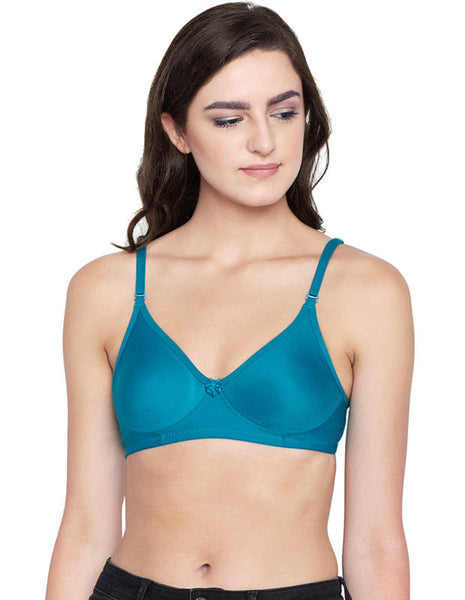 Seamless Cup Bra-5554S.GRN with free transparent strap