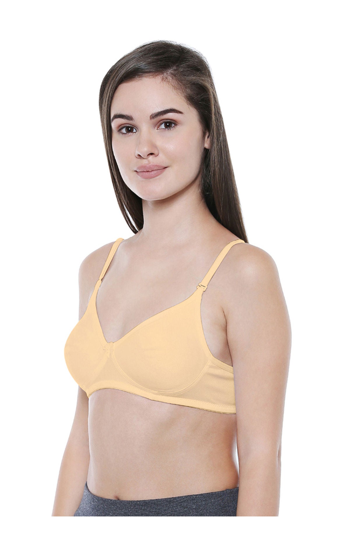 Seamless Cup Bra-5554S with free transparent strap