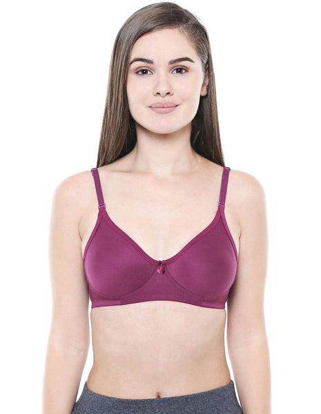 Seamless Cup Bra-5554WI with free transparent strap