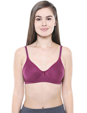 Seamless Cup Bra-5554WI with free transparent strap