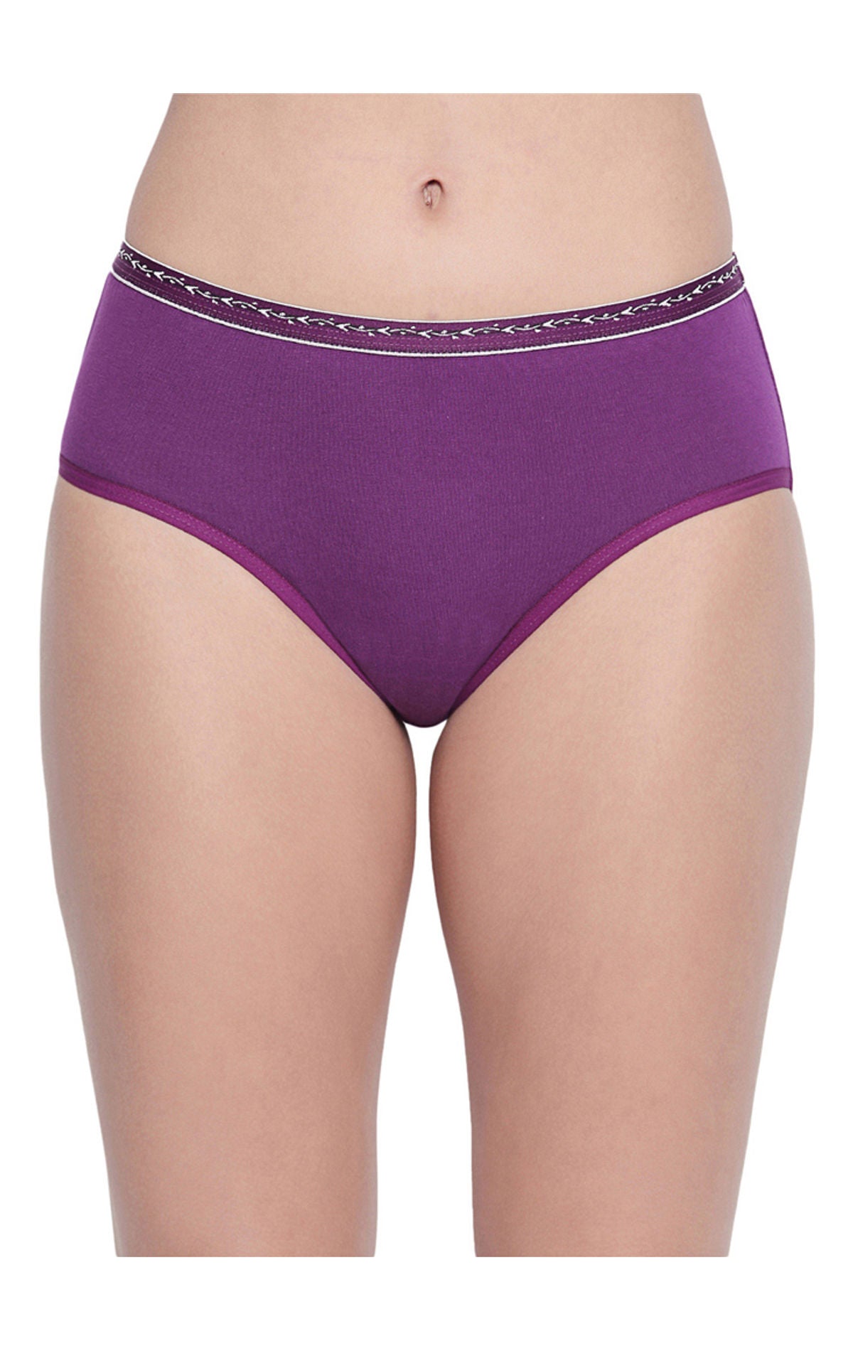 BODYCARE Pack of 3 Hipster Style Cotton Briefs in Assorted colors with Broad elastic band-E56