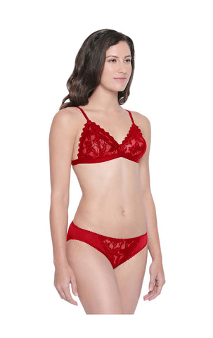 BODYCARE Bridal RED Bra & Panty Lingerie Set - 6401RED