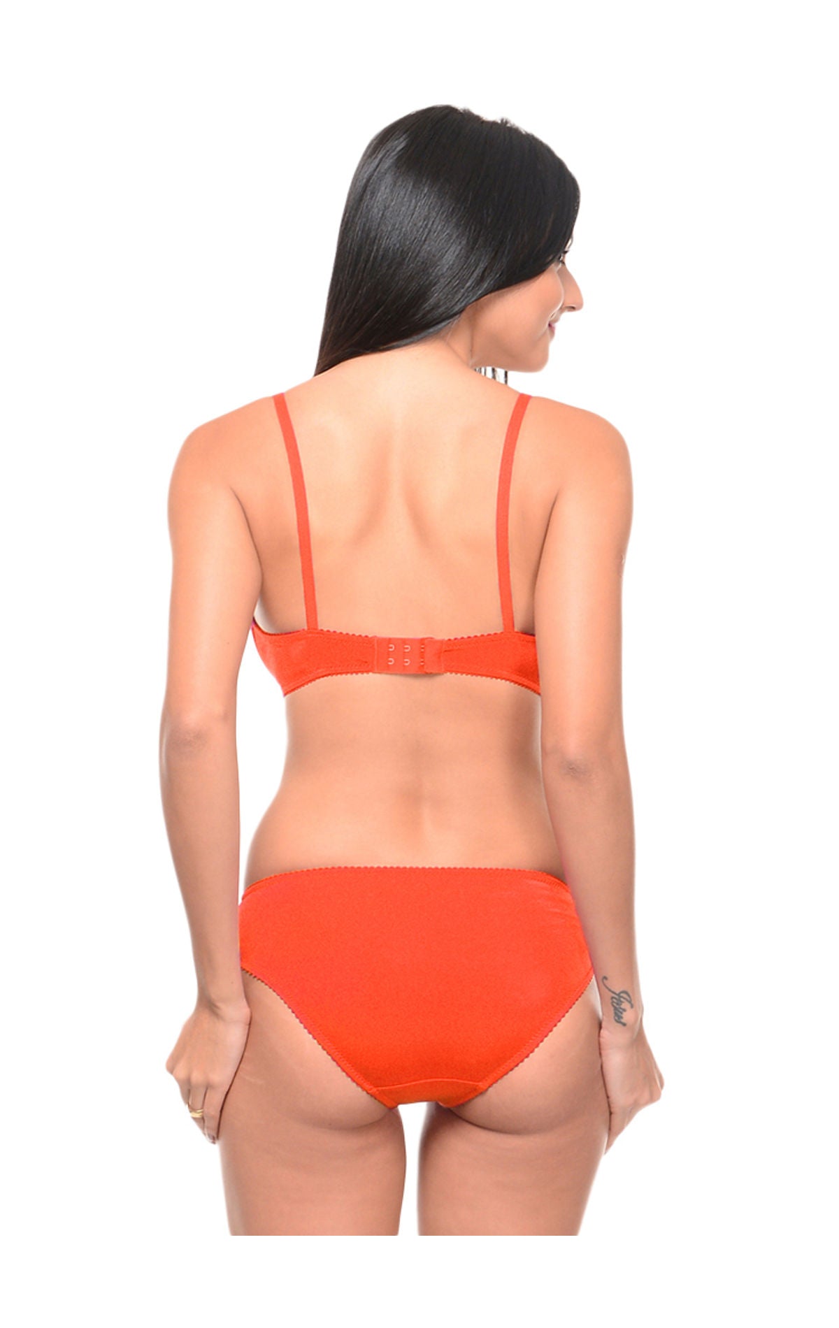 Bodycare Bridal Orange color Bra & Panty Set in Nylon Elastane-6407ORG