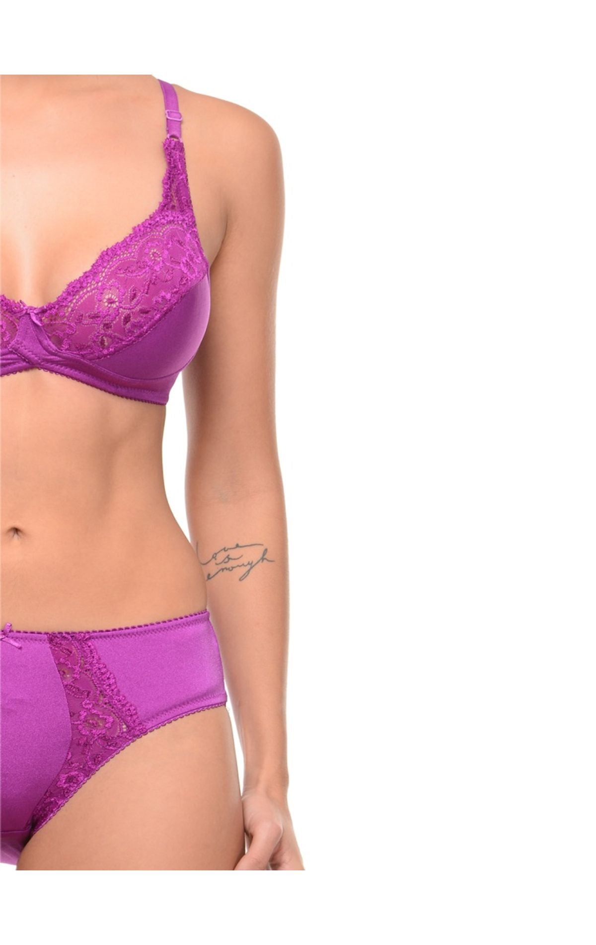 Bodycare Bridal Purple color Bra & Panty Set in Nylon Elastane-6407PU