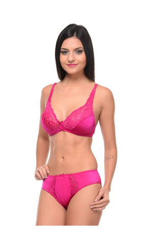 Bodycare Bridal Coral color Bra & Panty Set in Nylon Elastane-6407RA