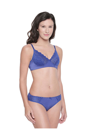 BODYCARE Bridal Royal Blue Bra & Panty Lingerie Set - 6410RBL