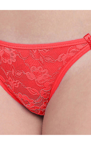 BODYCARE Bridal Red Bra & Panty Lingerie Set - 6417RED