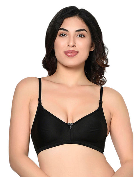 Bodycare Seamless, Non Padded Bra-6504-Black