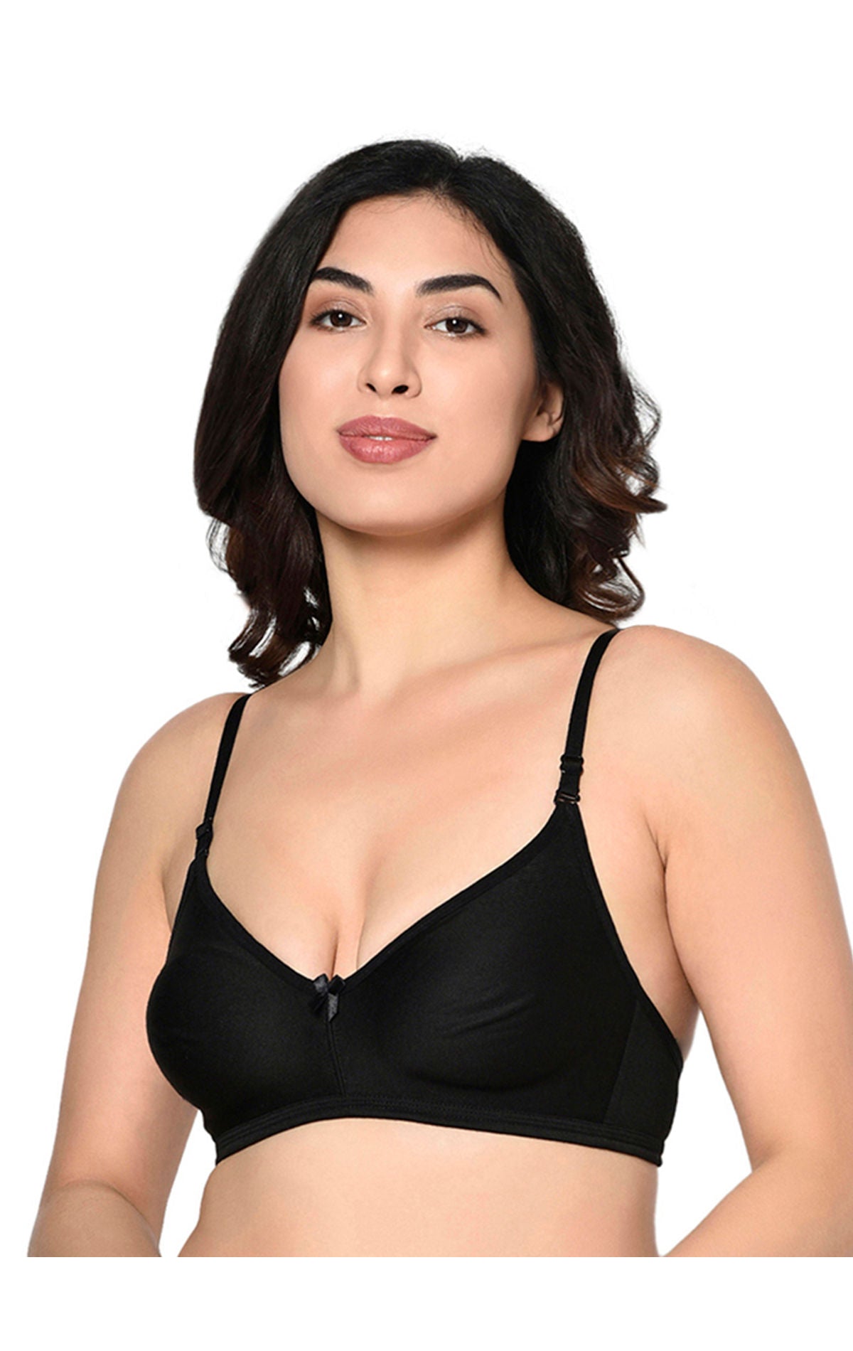 Bodycare Seamless, Non Padded Bra-6504-Black