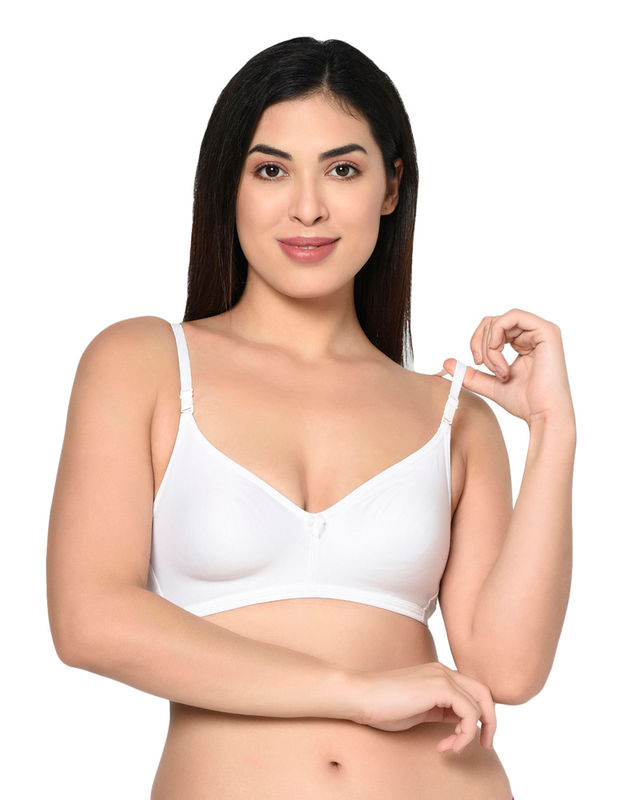 Bodycare Seamless, Non Padded Bra-6504-White