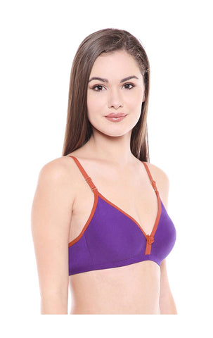 Seamless Cup Bra-6508WI with free transparent strap