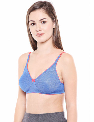 Seamless Cup Bra-6518BLUE