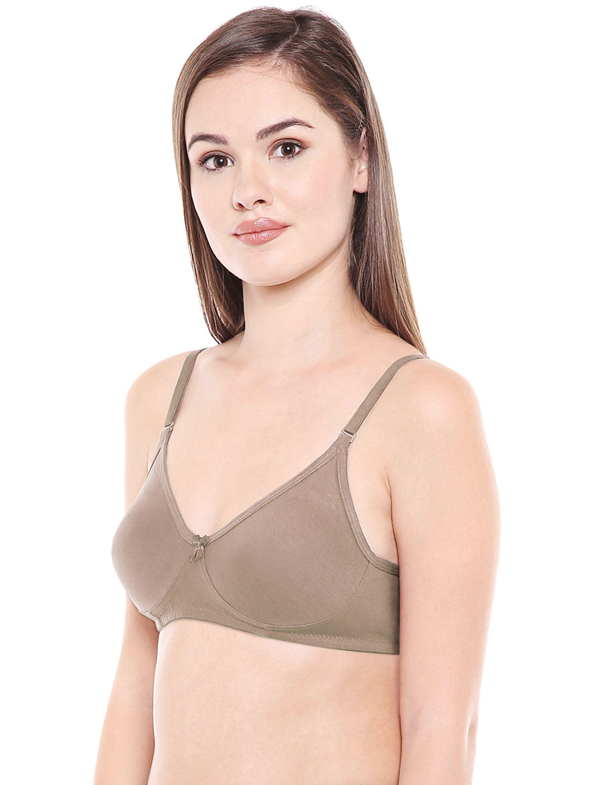 Perfect Coverage Bra-6525FAWN with free transparent strap