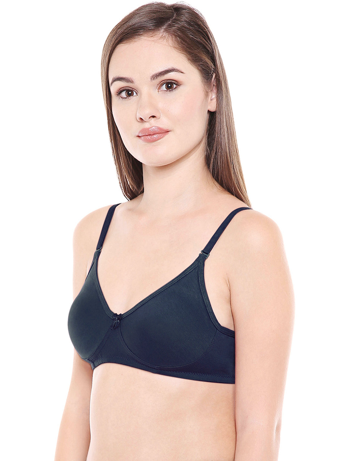 Perfect Coverage Bra-6525NAV with free transparent strap