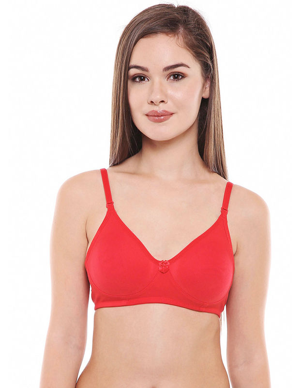 Perfect Coverage Bra-6525RED with free transparent strap