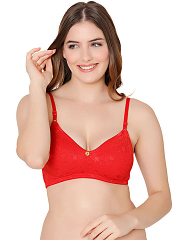 Bodycare nylon spandex wirefree adjustable straps designer net seamless non padded bra-6537RE