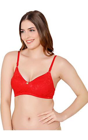 Bodycare nylon spandex wirefree adjustable straps designer net seamless non padded bra-6537RE