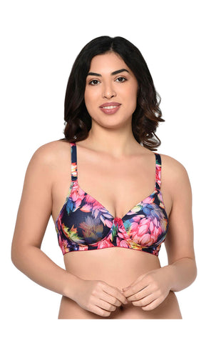 Bodycare Seamless, Printed Padded Bra-6551-3PCS