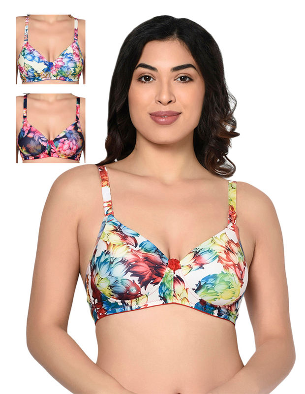 Bodycare Seamless, Printed Padded Bra-6551-3PCS