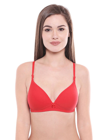 Padded Bra-6552RED with free transparent strap