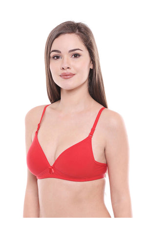 Padded Bra-6552RED with free transparent strap