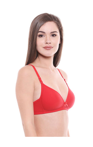 Padded Bra-6552RED with free transparent strap