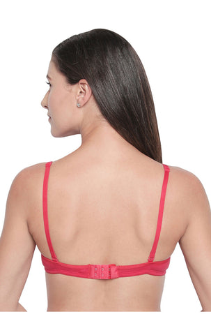 Push Up Bra-6566RED free transparent strap