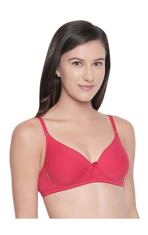 Push Up Bra-6566RED free transparent strap