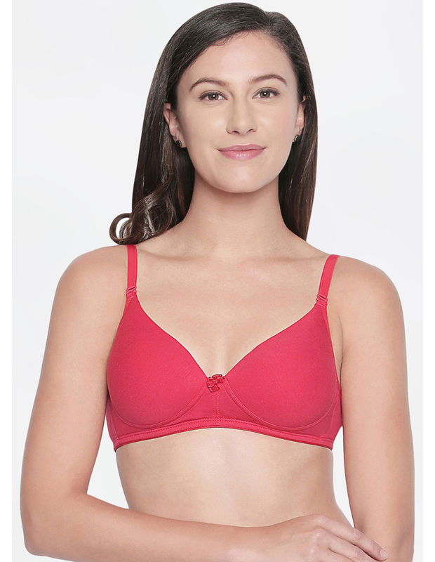 Push Up Bra-6566RED free transparent strap