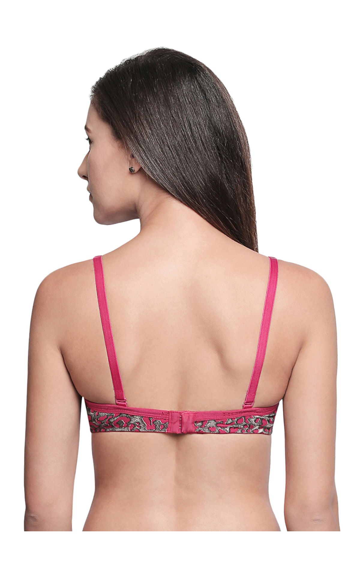 Seamless Padded Bra (Pack of 1 - Assorted Colors)-6567 with free transparent strap