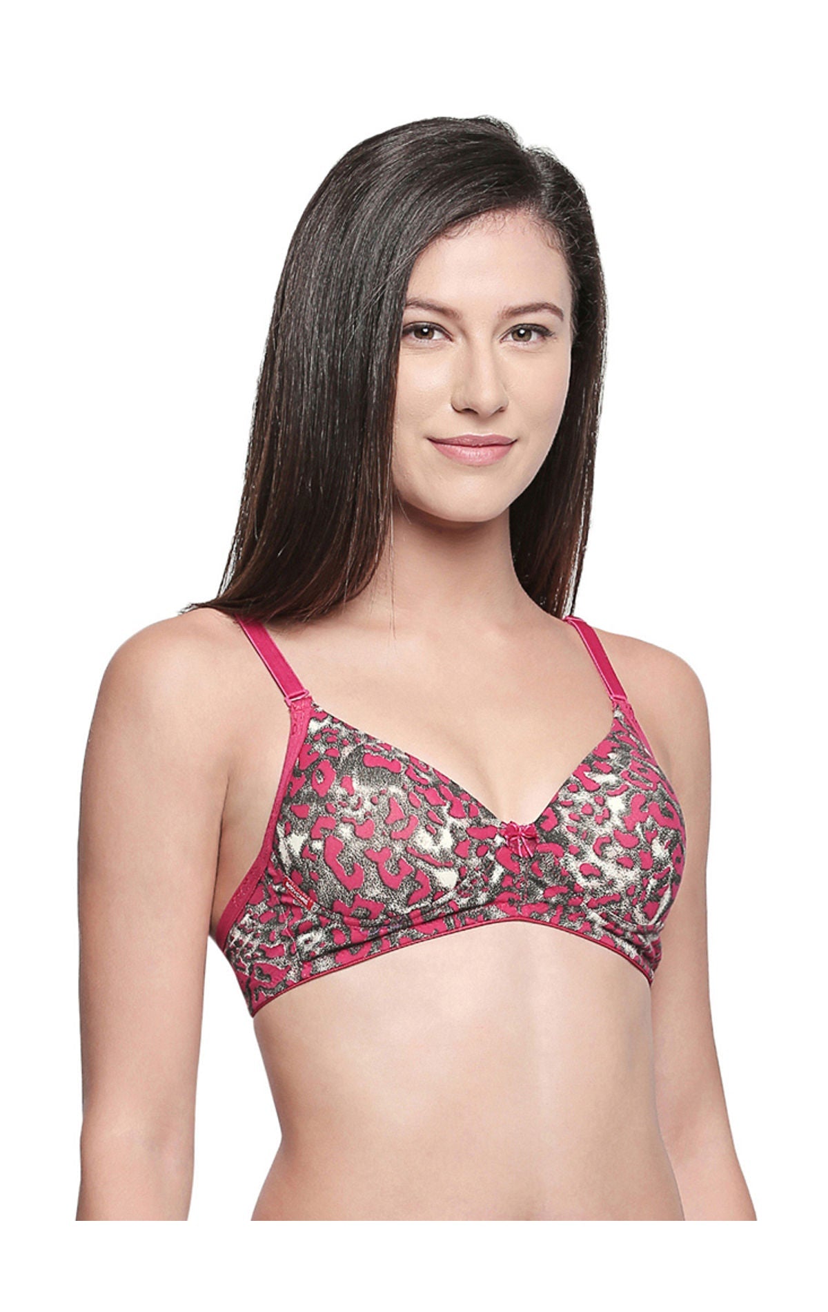 Seamless Padded Bra (Pack of 1 - Assorted Colors)-6567 with free transparent strap