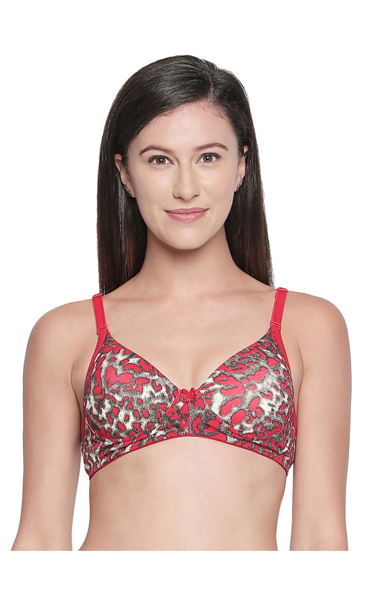 Seamless Padded Bra (Pack of 1 - Assorted Colors)-6567 with free transparent strap