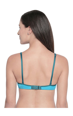 Padded Bra-6568PCK.BLU with free transparent strap