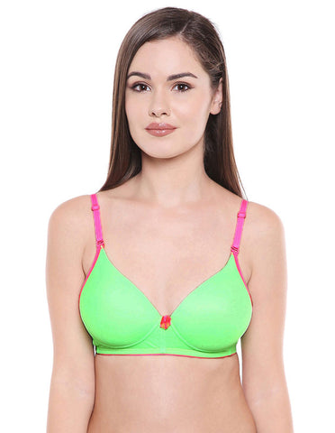 Padded Bra-6568NGR with free transparent strap