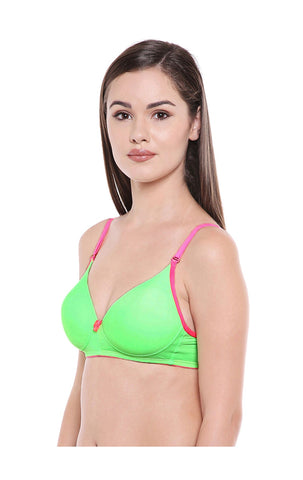 Padded Bra-6568NGR with free transparent strap