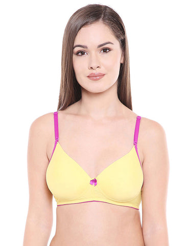 Padded Bra-6568YE with free transparent strap